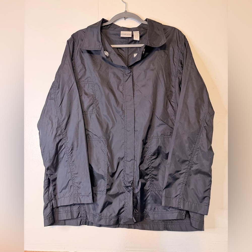 Chico's Women's Charcoal Trench Coat